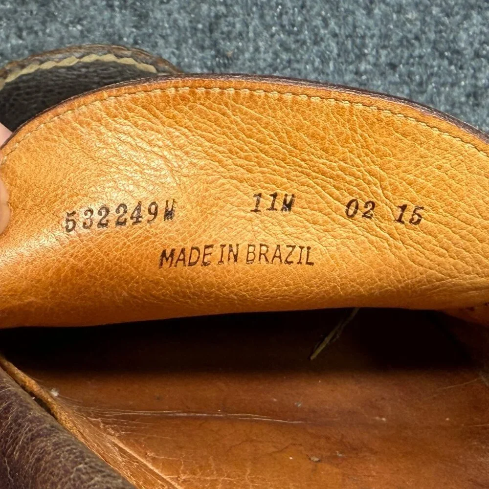 Martin Dingman Horse Bit Loafers Mens Size 11 Brown Leather Slip On Casaul Dress